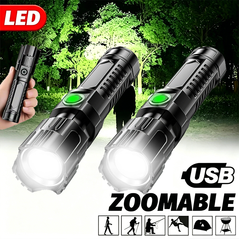 Outdoor Spotlight - Super Bright LED Flashlight USB Rechargeable