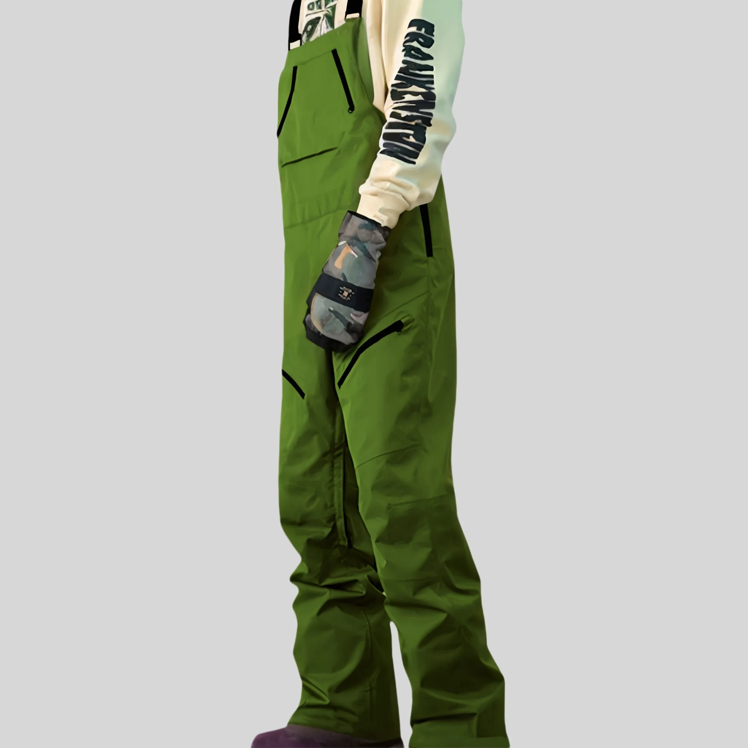 Outdoor Sport Waterproof Pants - Snowboard Sport Strap Pants Winter Waterproof