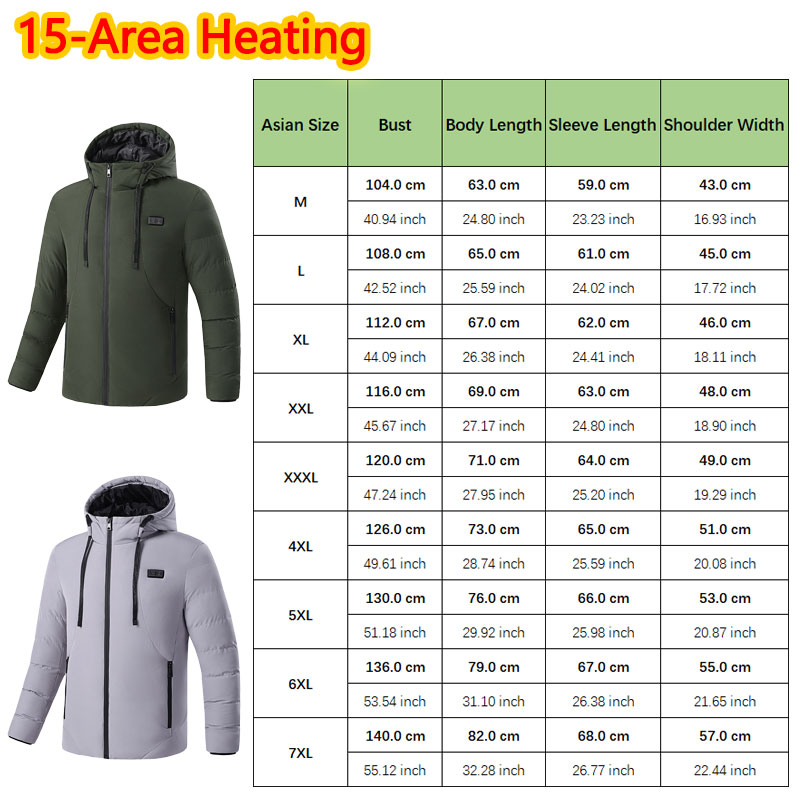 15 Area Heated Winter Hooded J - Outdoor Sport Jacket Women'S avis et prix