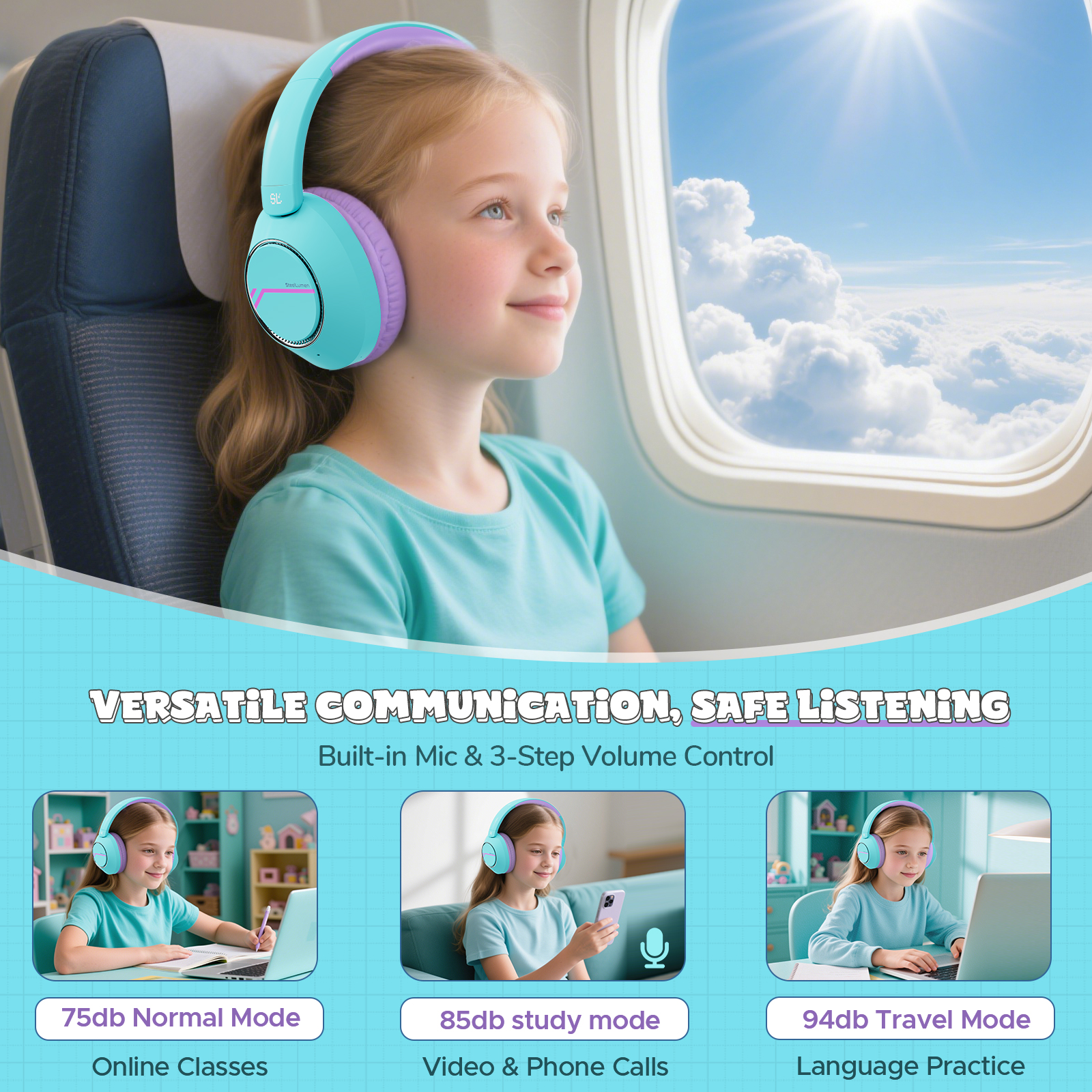 Nova1Pro Kids ANC Wireless Blu - Outdoor Sport Activities For Kids avis et prix