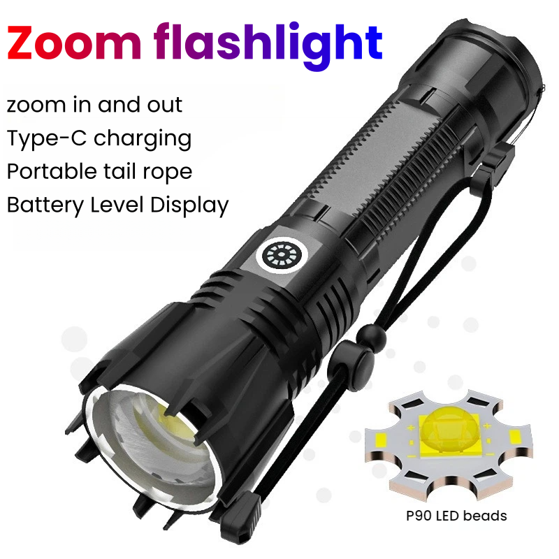 High-power P90 LED Flashlight  - Outdoor Spotlight avis et prix