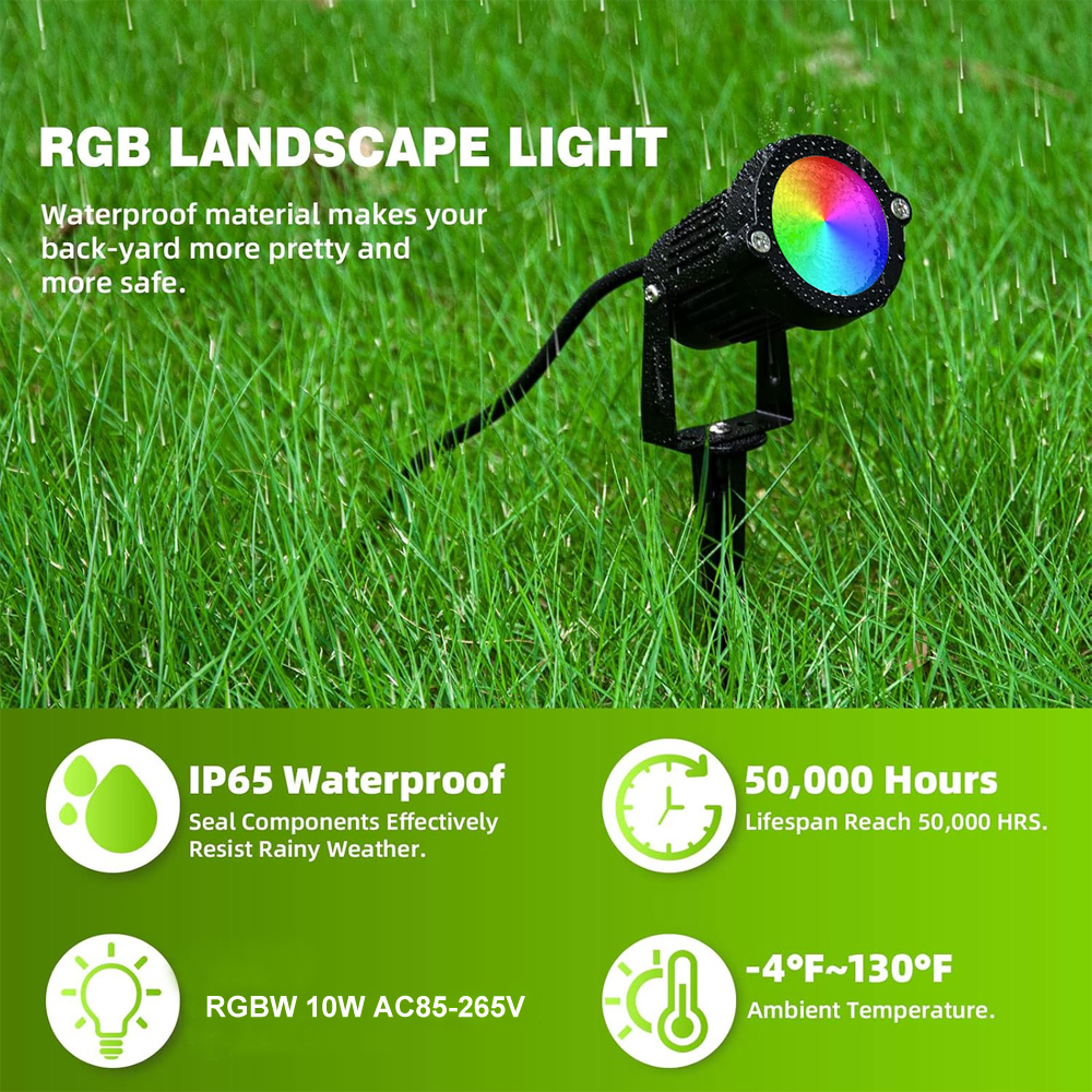 RGBW Landscape Lighting 10W wi - Outdoor Spotlight avis et prix