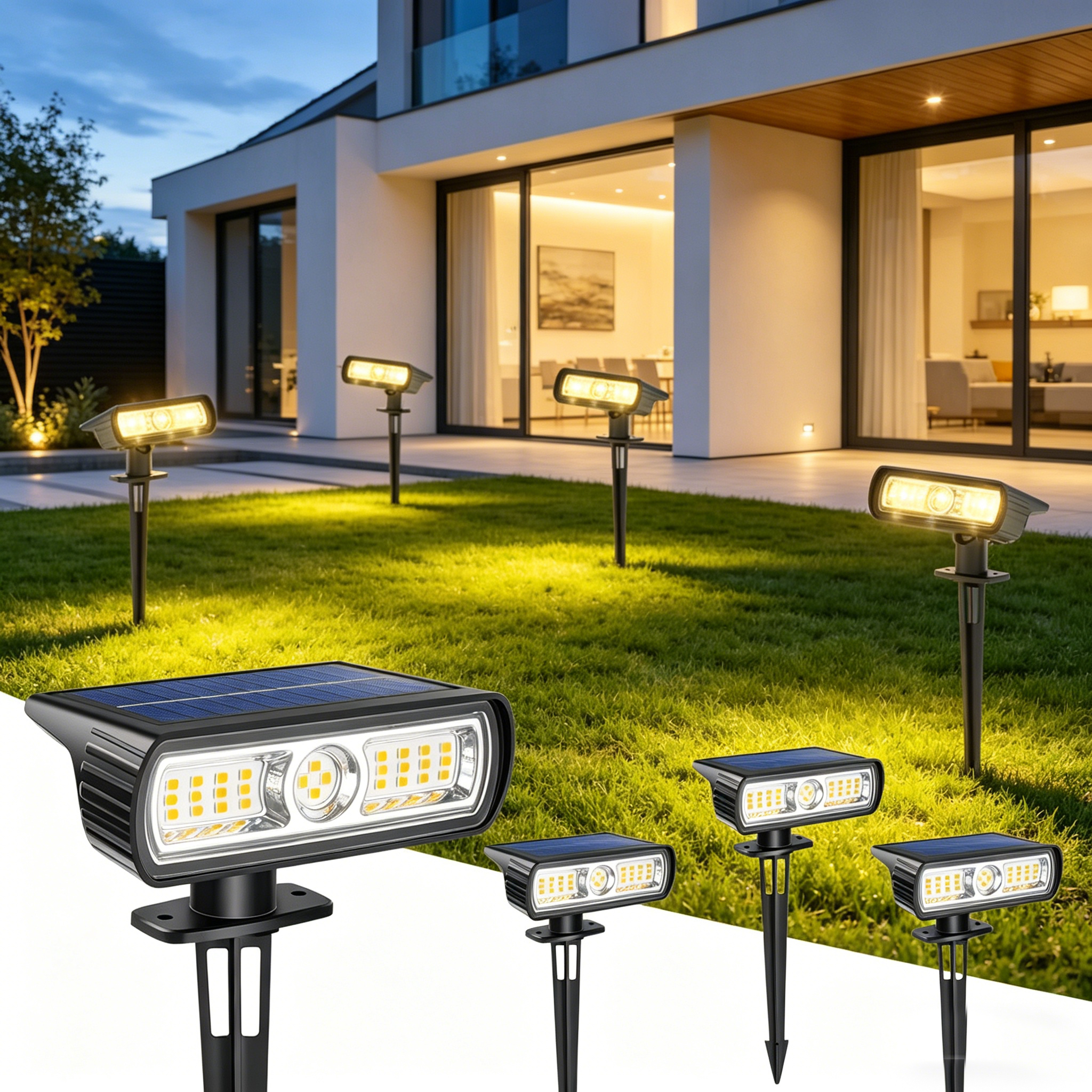 4 Pack Solar Landscape Spot Li - Outdoor Spotlight avis et prix